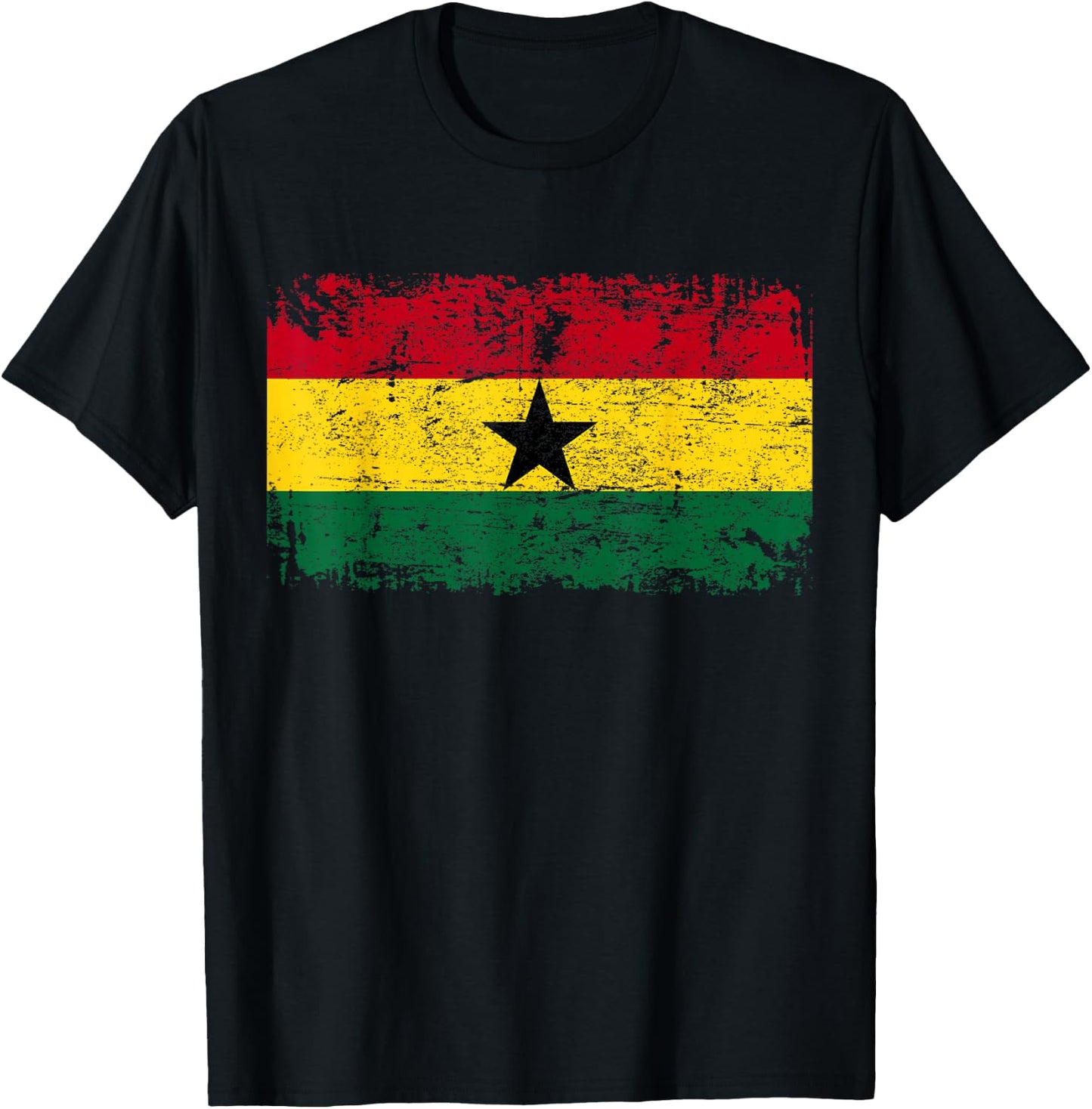 GHANA Flag Vintage | Men Women Kids | GHANA T-Shirt - T-Shirt | Black
