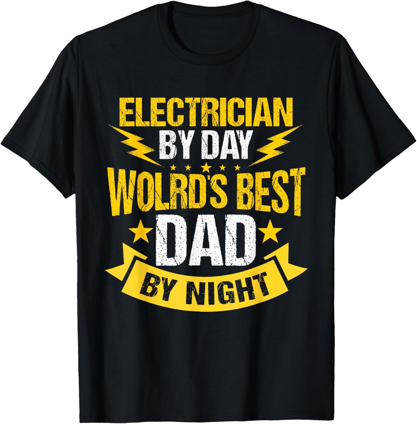 Electrician Dad Electronics Technician Electrical Repairman T-Shirt - T-Shirt | Black