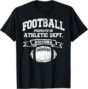 Arizona Football Property Of Athletic Dept. Retro Grunge T-Shirt - T-Shirt | Black