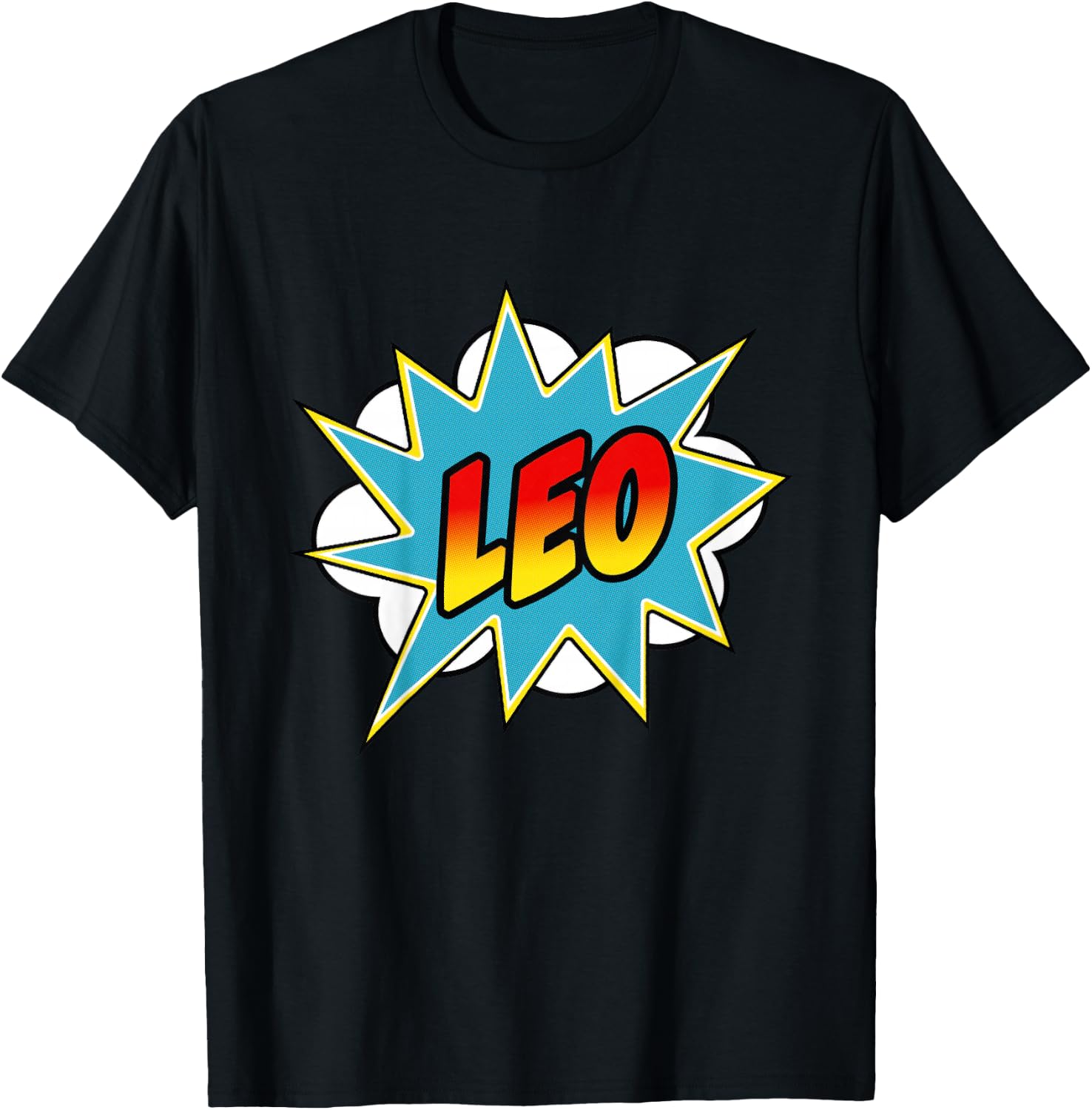 Kids Boys Leo Comic Book Superhero Name T-Shirt - T-Shirt | Black