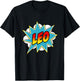 Kids Boys Leo Comic Book Superhero Name T-Shirt - T-Shirt | Black