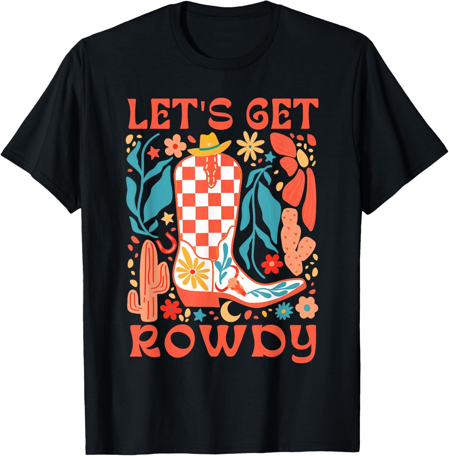 Bride & Bridesmaid Howdy Let's Get Rowdy Bachelorette Party T-Shirt - T-Shirt | Black