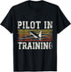 Pilot In Training Aviation Aviator Airplane Pilot T-Shirt - T-Shirt | Black