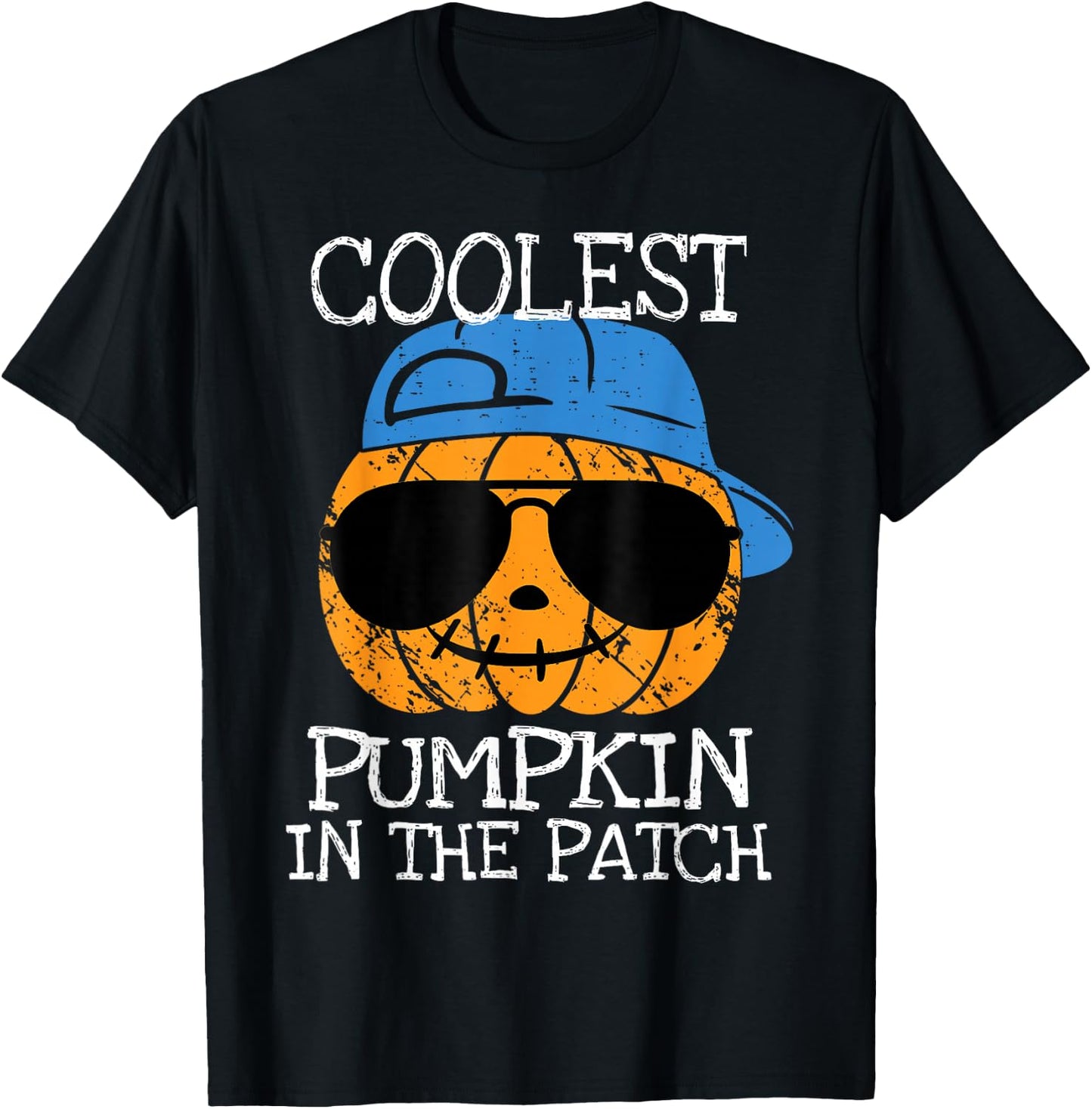 Coolest Pumpkin In The Patch Halloween Boys Girls Teen Kids T-Shirt - T-Shirt | Black