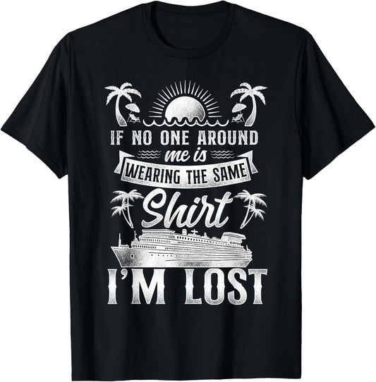 Cruise Ship Vacation Friends Buddies Family Vintage If No T-Shirt - T-Shirt | Black