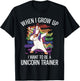 When I Grow Up I Want To Be A Unicorn Trainer T-Shirt - T-Shirt | Black