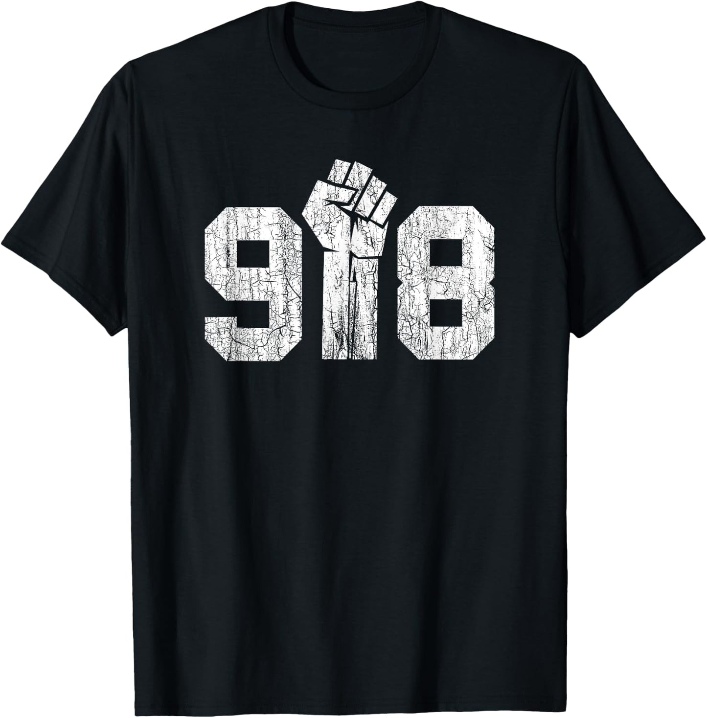 918 Area Code Raised Fist Black Lives in Tulsa OK Matter T-Shirt - T-Shirt | Black