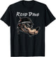Road Dog Motorcycle Bike Wolf Comic Biker Helmet Cartoon Women Kids T-Shirt - T-Shirt | Black