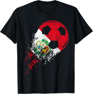 Peru Soccer Peruvian Flag Pride Soccer Player , Black T-Shirt - T-Shirt | Black