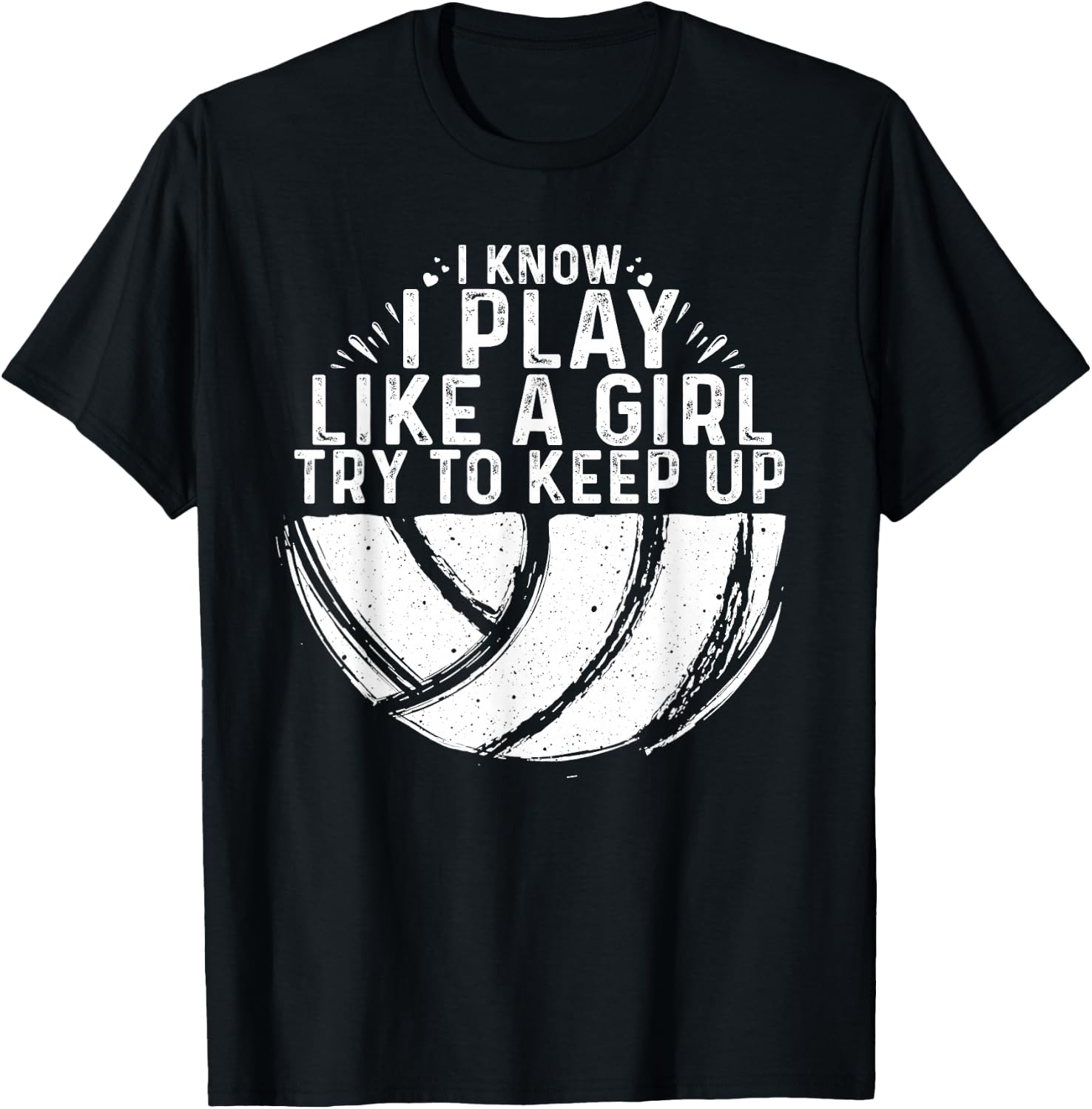 Funny Volleyball Design Girls Women Youth Teen Sports Lovers T-Shirt - T-Shirt | Black