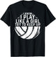 Funny Volleyball Design Girls Women Youth Teen Sports Lovers T-Shirt - T-Shirt | Black