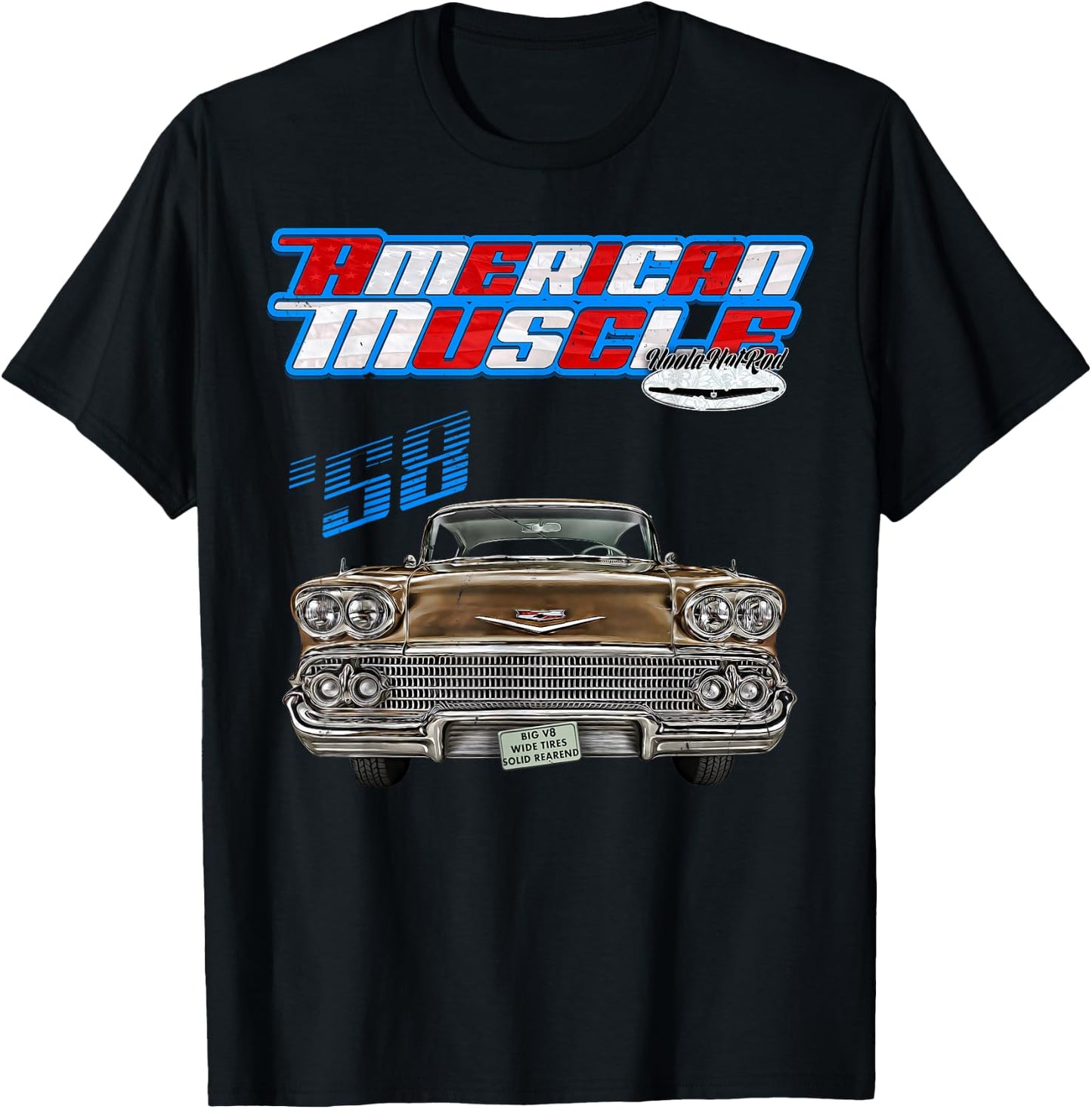 1958,Impala,BelAir,Bel Air,DelRay,Del Ray,Muscle Car,Hot Rod T-Shirt - T-Shirt | Black