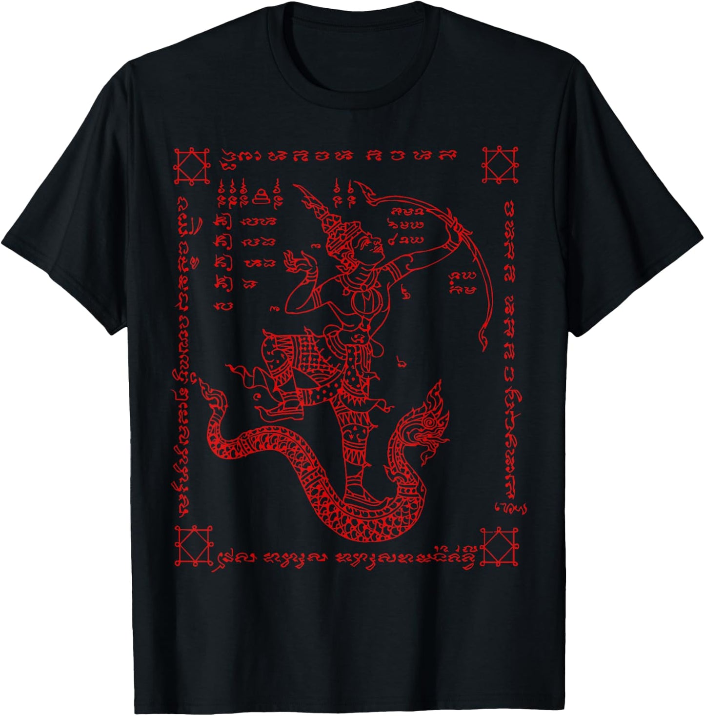 Sak Yant Thailand Tattoo Magical Thai Tattoos Thailand Gift T-Shirt - T-Shirt | Black