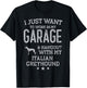 Italian Greyhound Dad Car Garage Hangout Men T-Shirt - T-Shirt | Black