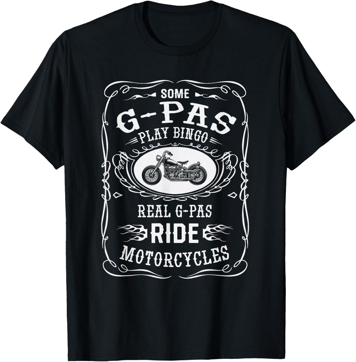 g-pa Some Play Bingo I Ride Motorcycle Biker T-Shirt - T-Shirt | Black