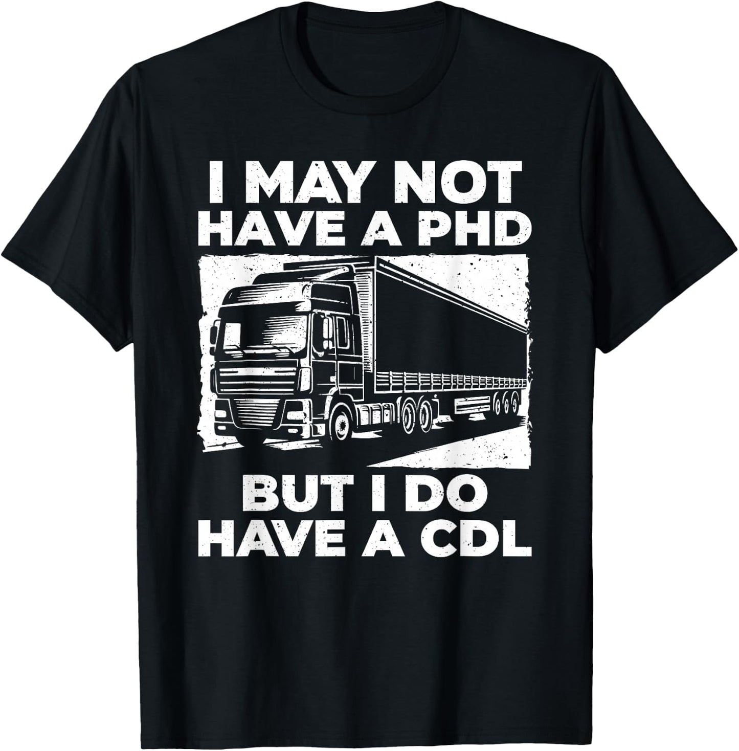 Best CDL Driver Art Women Trucker CDL Truck Driver T-Shirt - T-Shirt | Black