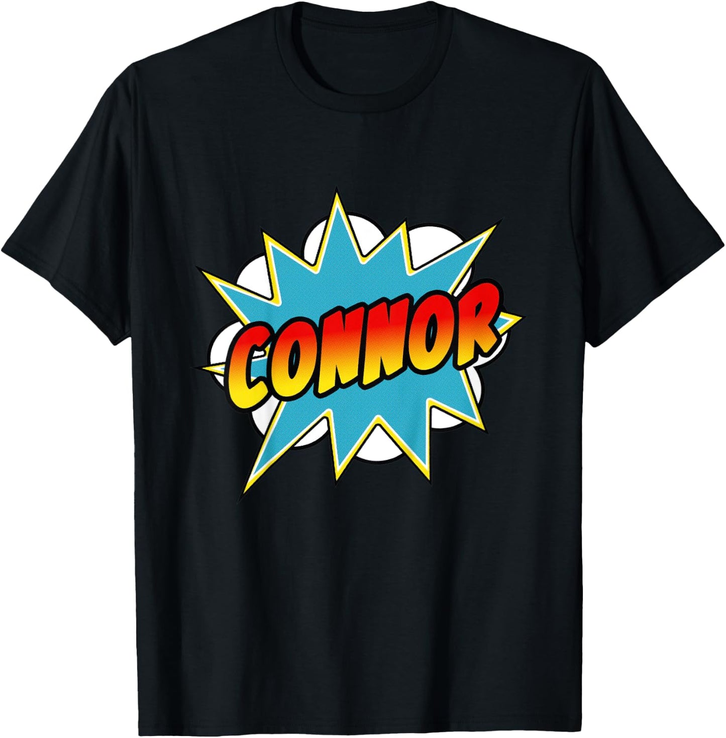 Kids Boys Connor Comic Book Superhero Name T-Shirt - T-Shirt | Black