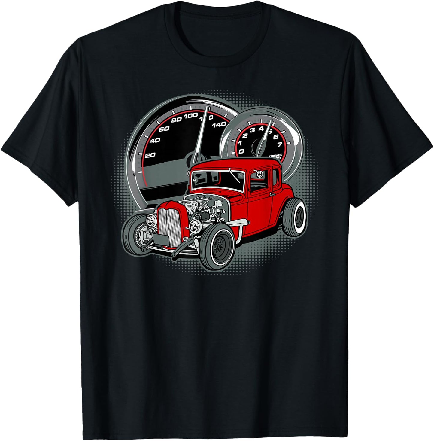 Hot Rod Car T Shirt T-Shirt - T-Shirt | Black