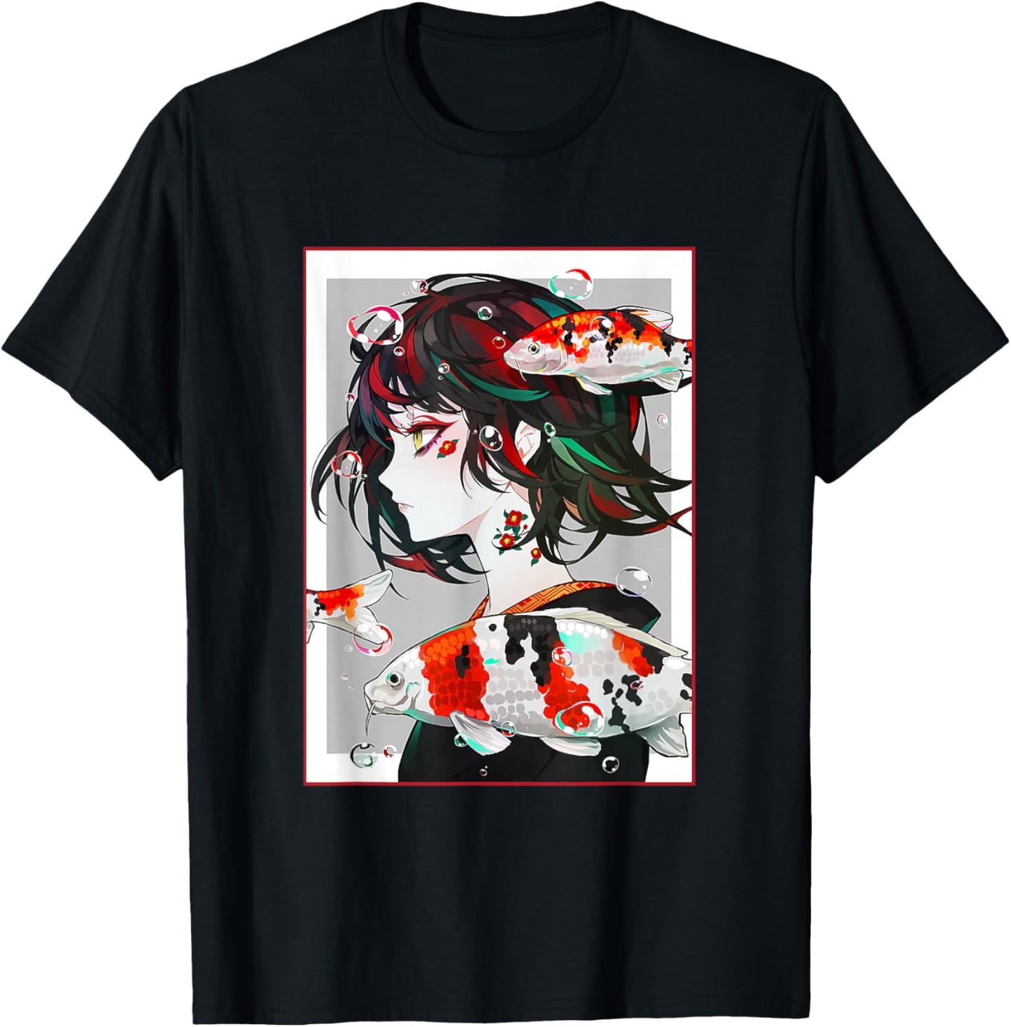 Anime Girl Japanese Aesthetic Anime Otaku T-Shirt - T-Shirt | Black