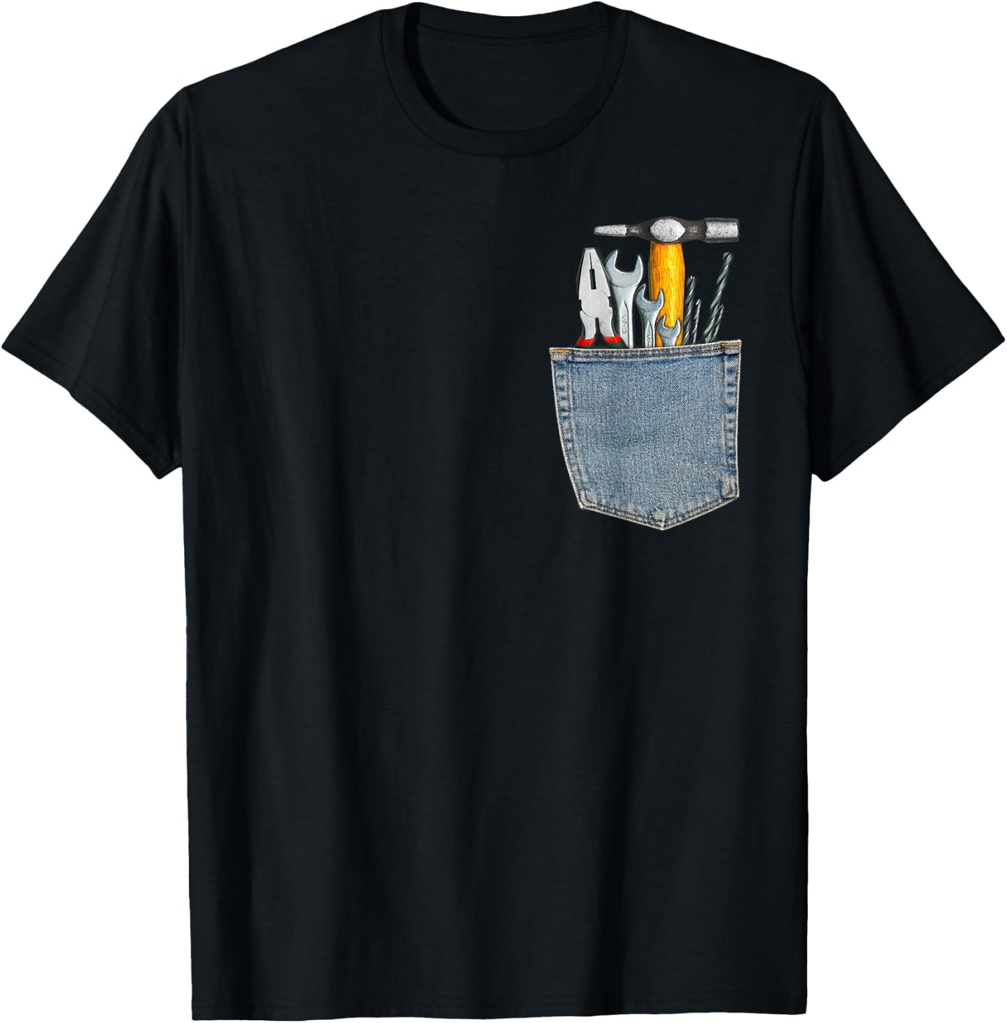 Work Tools Set in My Pocket Funny Mechanic T Shirt For Dad T-Shirt - T-Shirt | Black