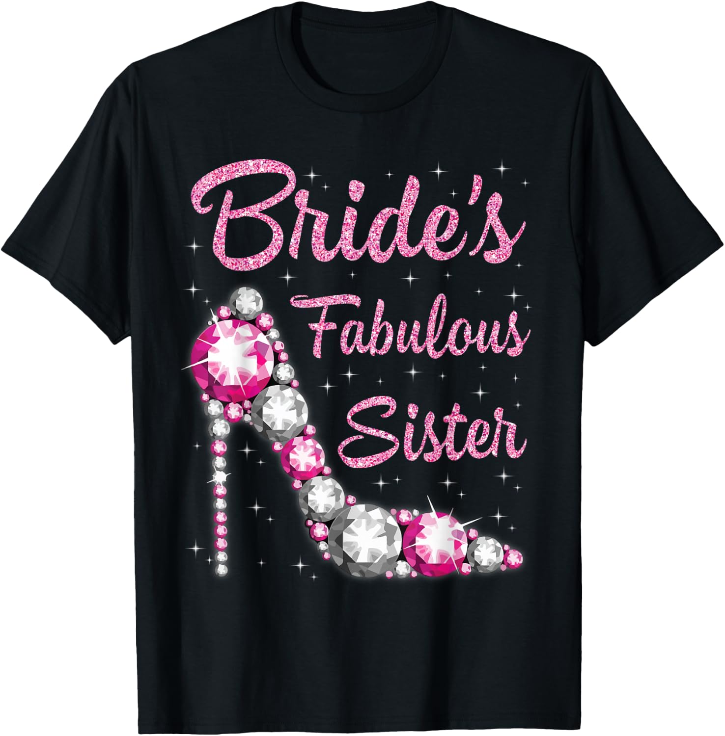 Sister's Fabulous Bride Happy Wedding Married Day Vintage T-Shirt - T-Shirt | Black