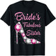 Sister's Fabulous Bride Happy Wedding Married Day Vintage T-Shirt - T-Shirt | Black