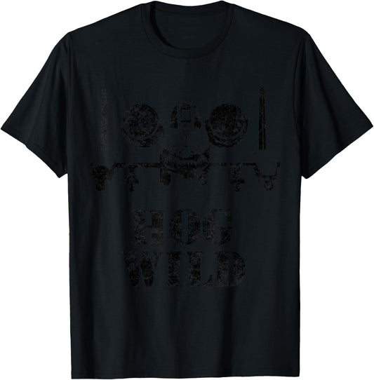 A10 Warthog Hog Wild Military Aviation T Shirt T-Shirt - T-Shirt | Black