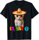 El Gato Meme Mexican Cat Latino Munchkin Kitty Cinco de Mayo T-Shirt - T-Shirt | Black