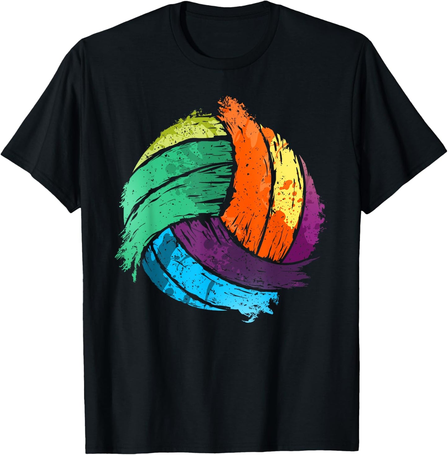 Funny Volleyball Art For Boys Girls Women Volleyball Players T-Shirt - T-Shirt | Black