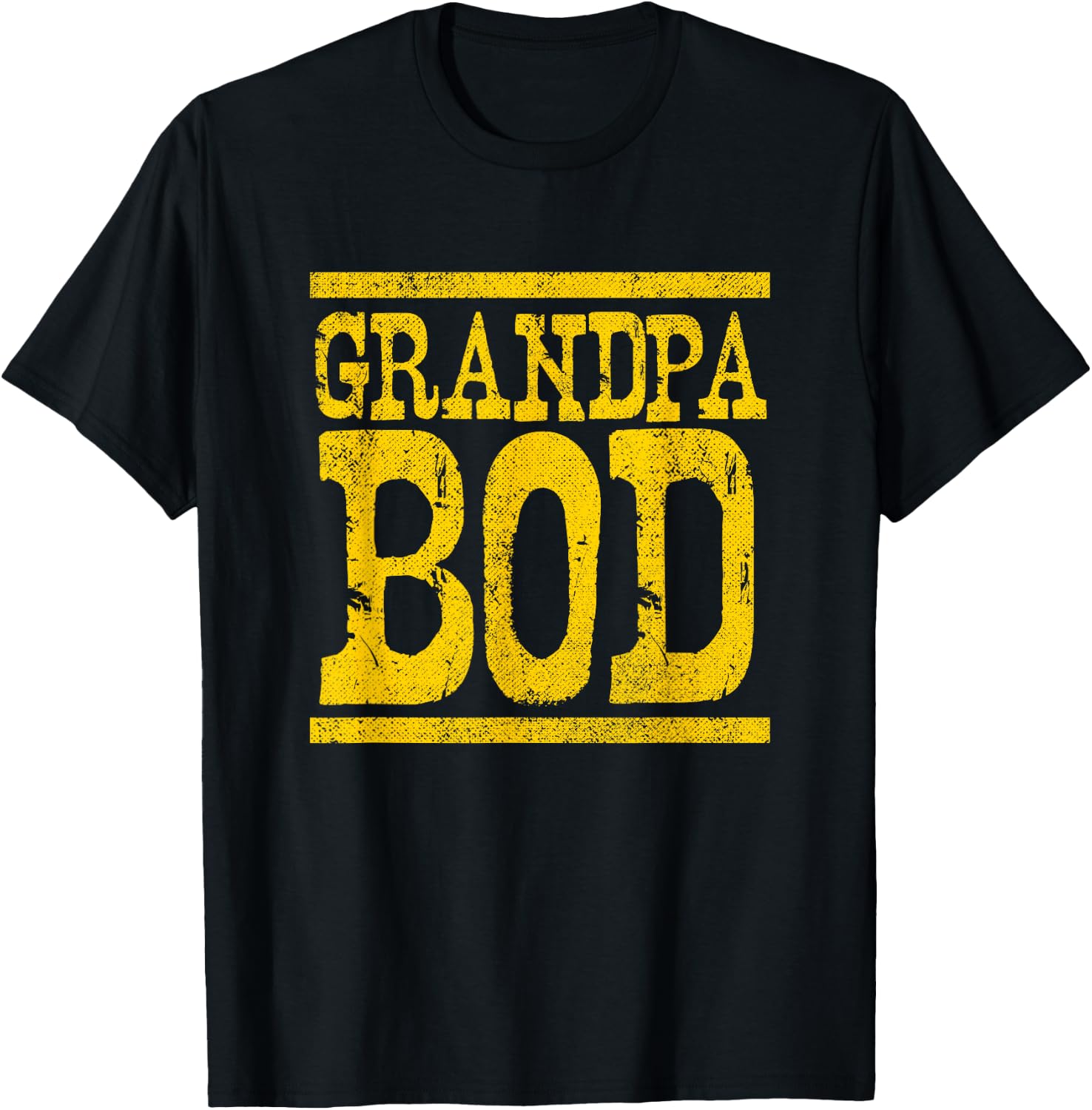 Grandpa Bod, Weightlifter Funny Gag Exercise Gym T-Shirt - T-Shirt | Black