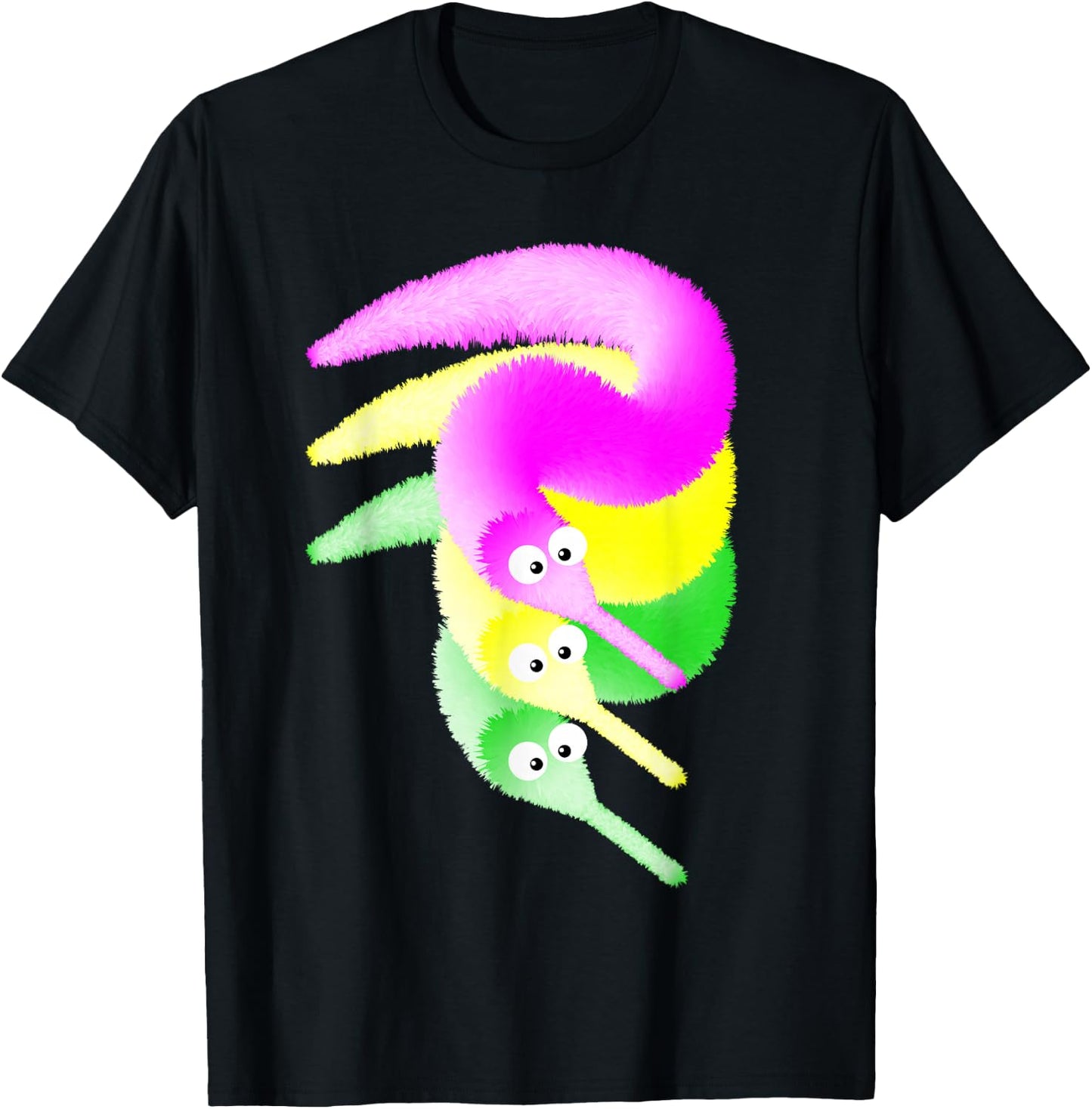 Worms on a String Fuzzy Wiggly Magic Worm Toy T-Shirt - T-Shirt | Black