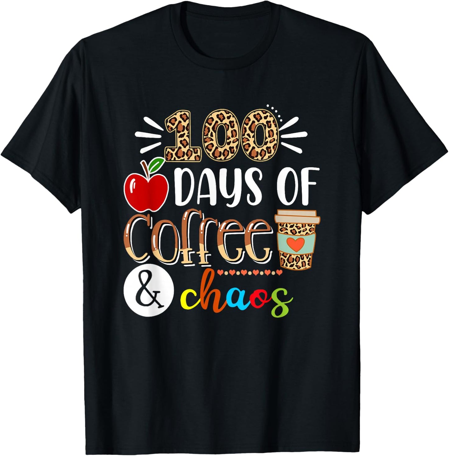 100 Days of School Gifts for Teacher, Teacher 100 Days T-Shirt - T-Shirt | Black