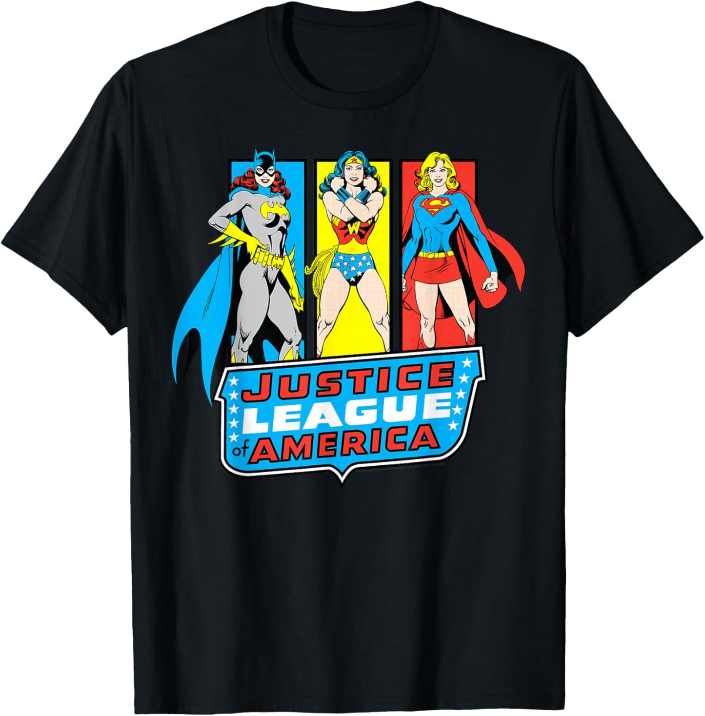 DC Comics Super Hero Girls Justice League Panels T-Shirt - T-Shirt | Black