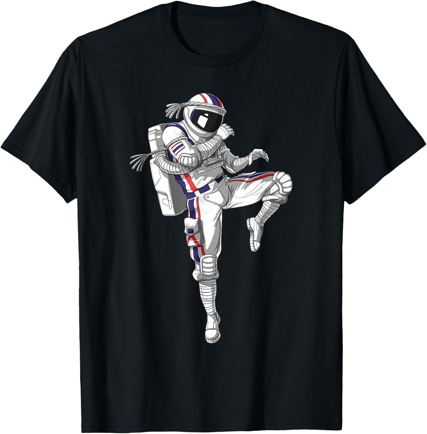 Astronaut Muay Thai Boxing Karate Kickboxing Martial Arts T-Shirt - T-Shirt | Black