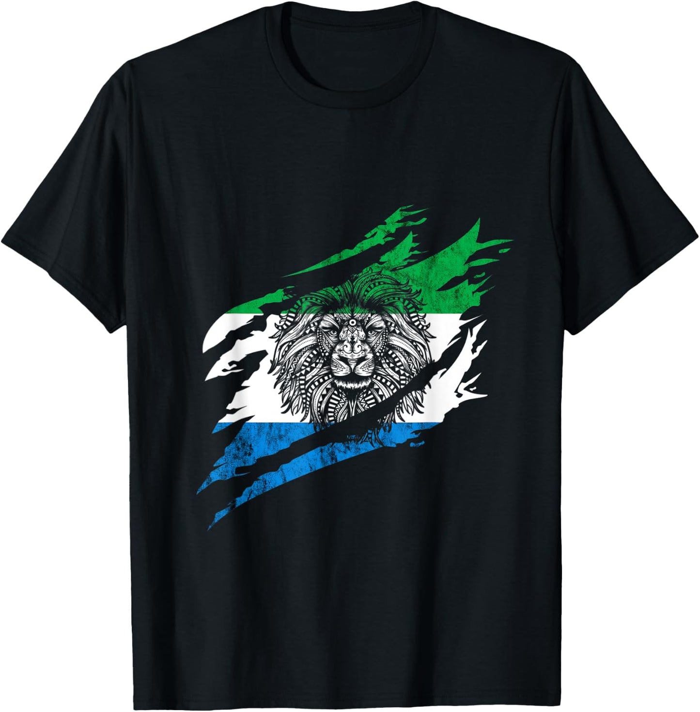 Sierra Leone Heroic Flag Sierra Leonean Pride Roots T-Shirt - T-Shirt | Black