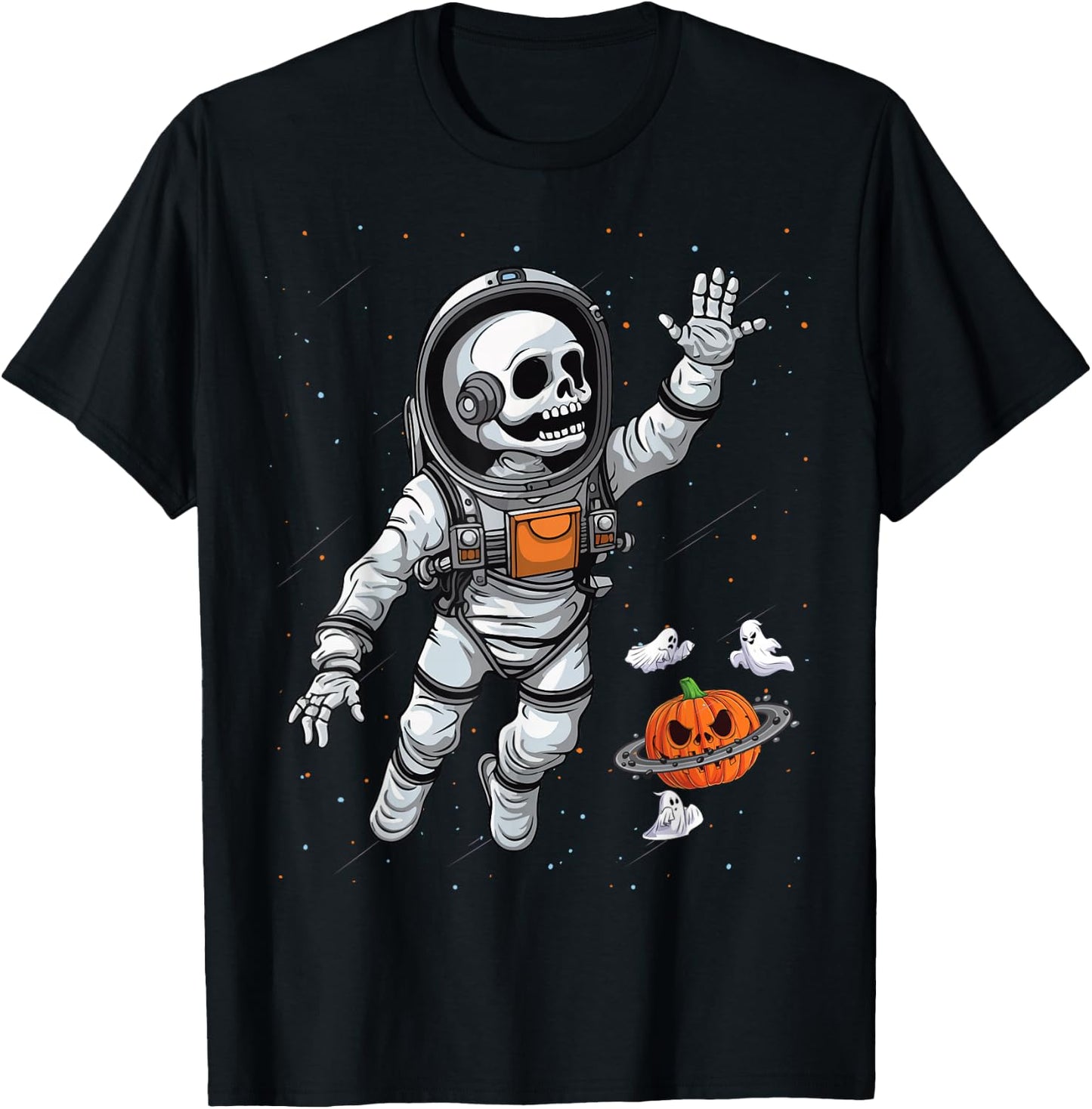 Space Astronaut Skeleton Halloween kids Boys Girls Toddlers T-Shirt - T-Shirt | Black