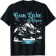 Summer Vacation Retro Michigan Gun Lake Men Women T-Shirt - T-Shirt | Black