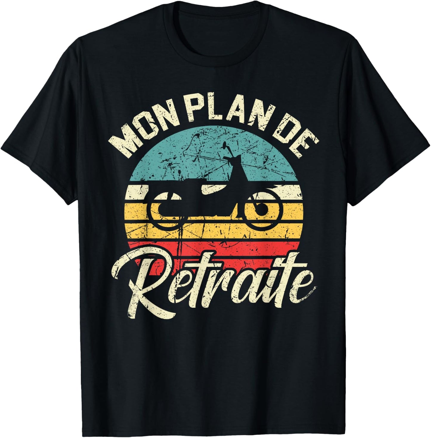 My Retirement Plan Mount the Moped Gift Moped T-Shirt - T-Shirt | Black