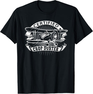 Farting Fart Shirt Funny Crop Duster T Shirt Farming T-Shirt - T-Shirt | Black