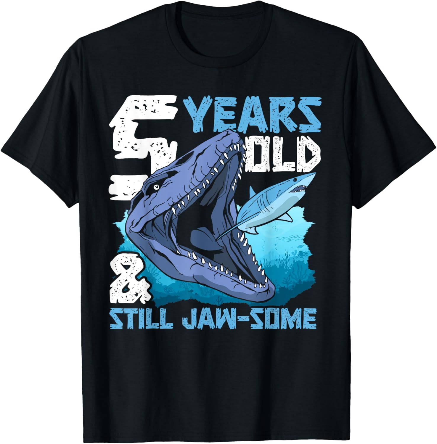 Marine Reptile Mosasaur Paleontology Prehistoric Mosasaurus T-Shirt - T-Shirt | Black