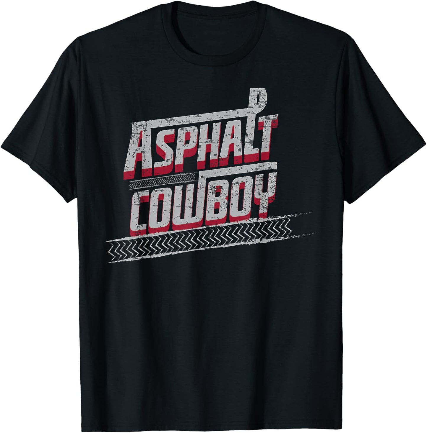 Asphalt Cowboy Cool Truck Driver Design Trucker T-Shirt - T-Shirt | Black
