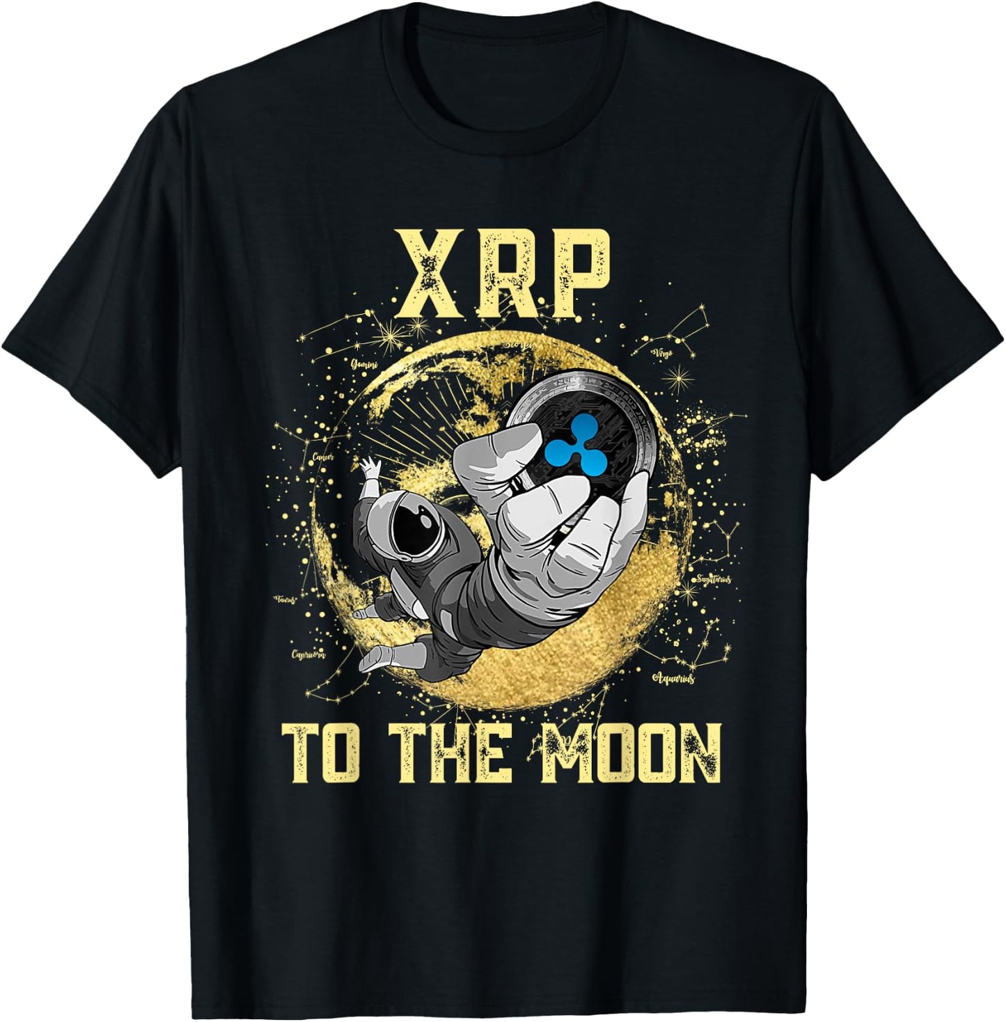 Ripple XRP Hodl shirt, cryptocurrency XRP to the Moon T-Shirt - T-Shirt | Black