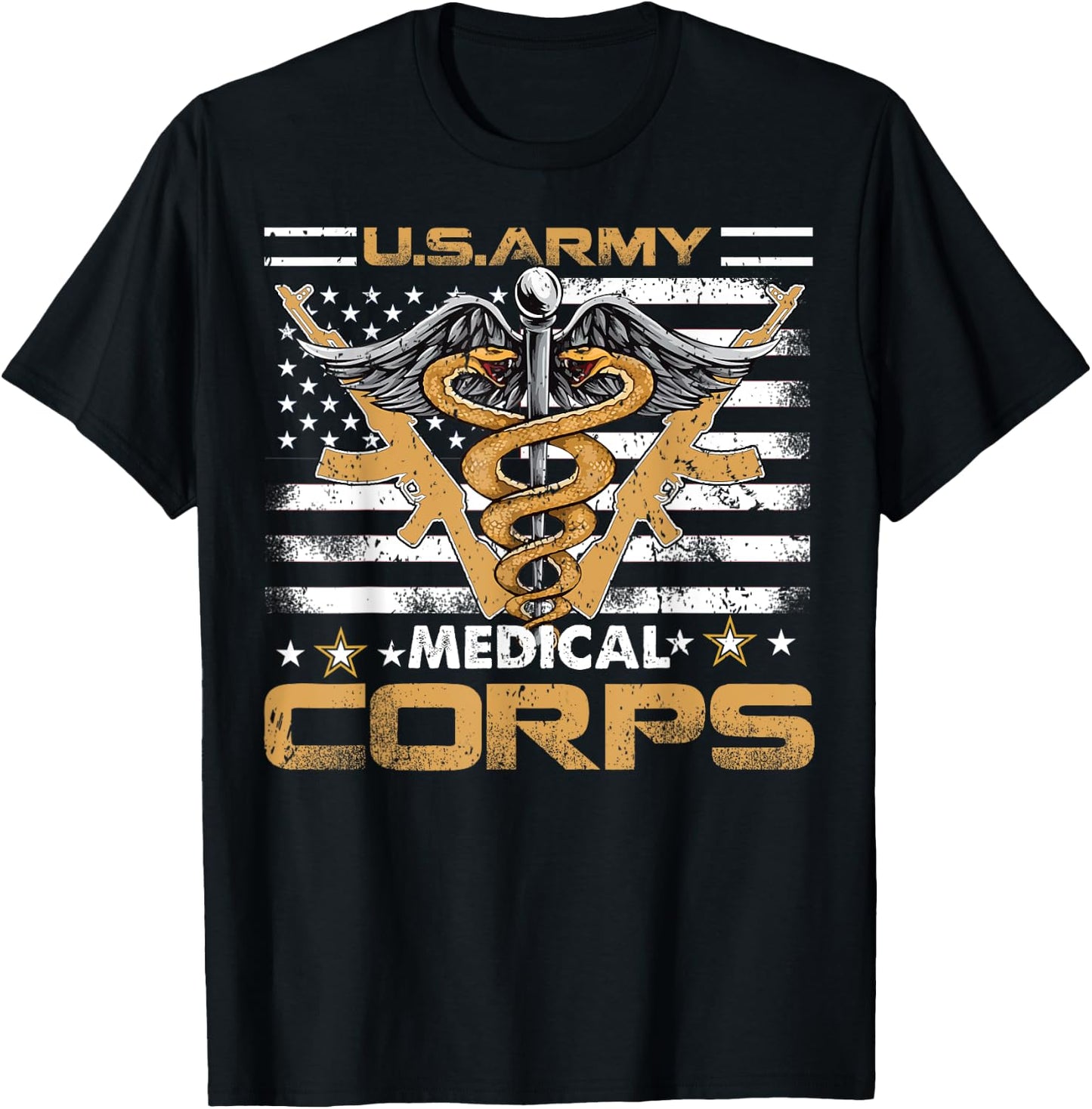 US Army Medical Corps, Perfect Veteran Medical Military Gift T-Shirt - T-Shirt | Black