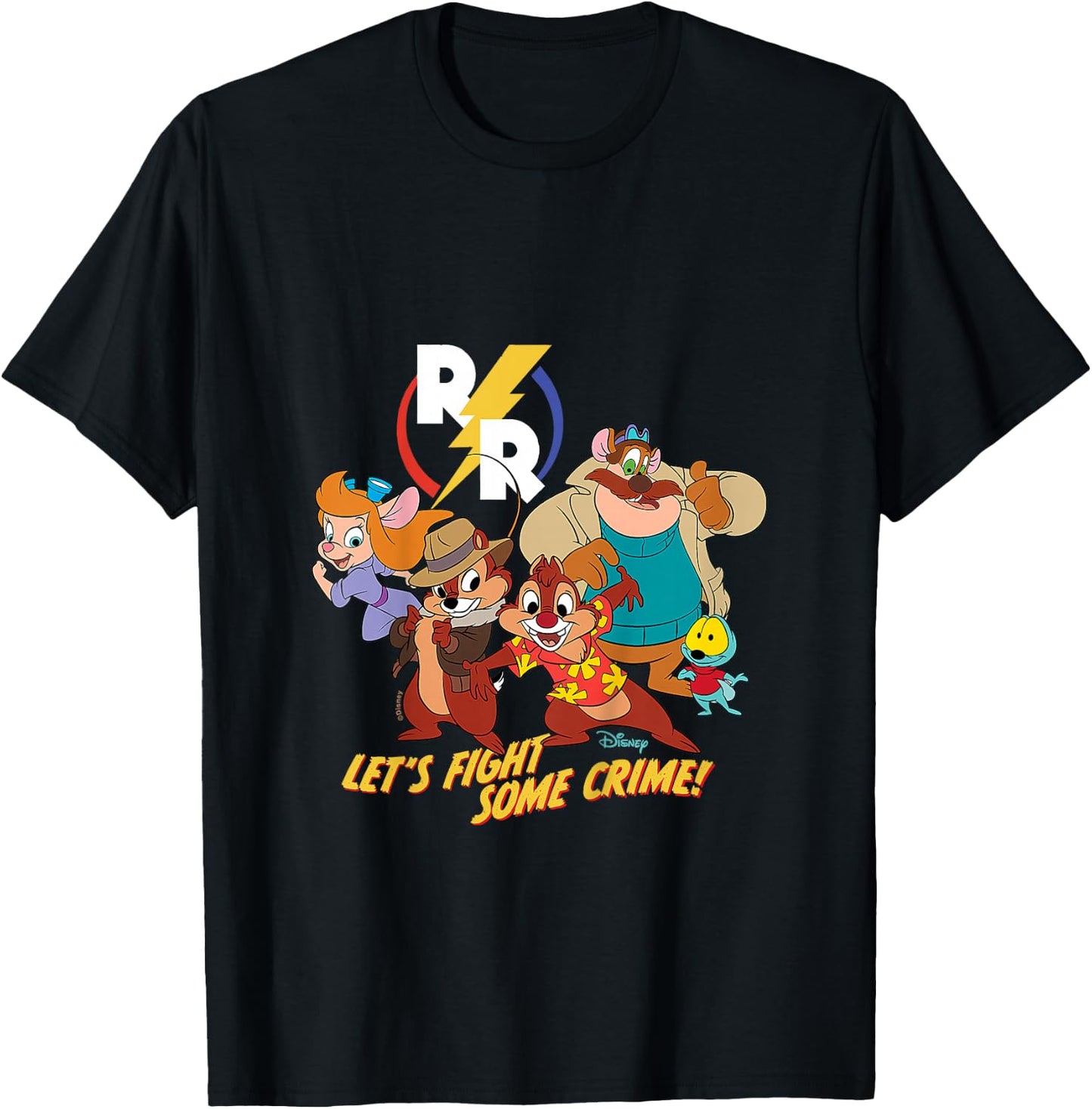 Kids Chip 'N Dale Rescue Rangers - Let's Fight Some Crime T-Shirt - T-Shirt | Black