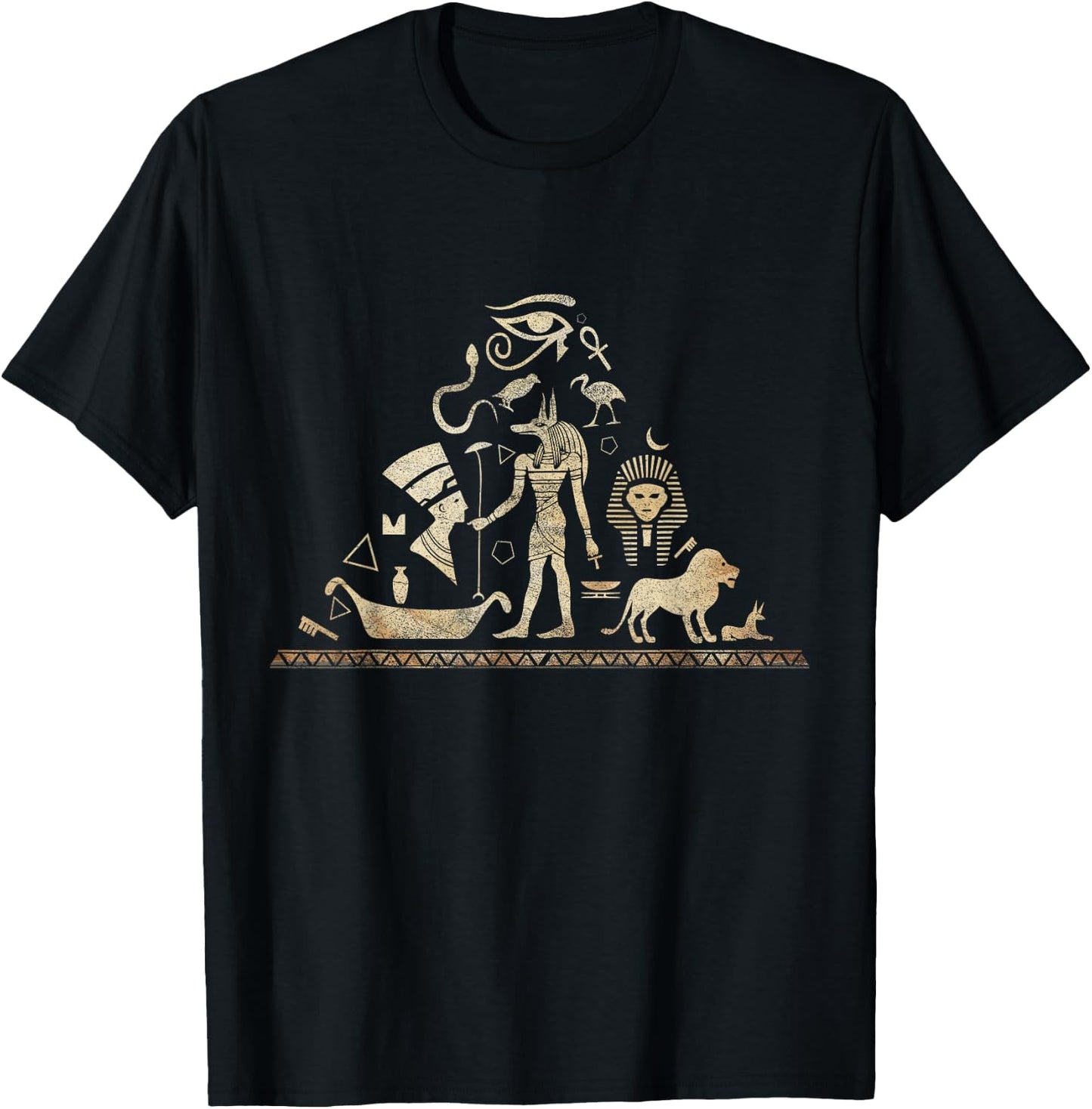 Pharaoh Pyramid Egypt T-Shirt - T-Shirt | Black
