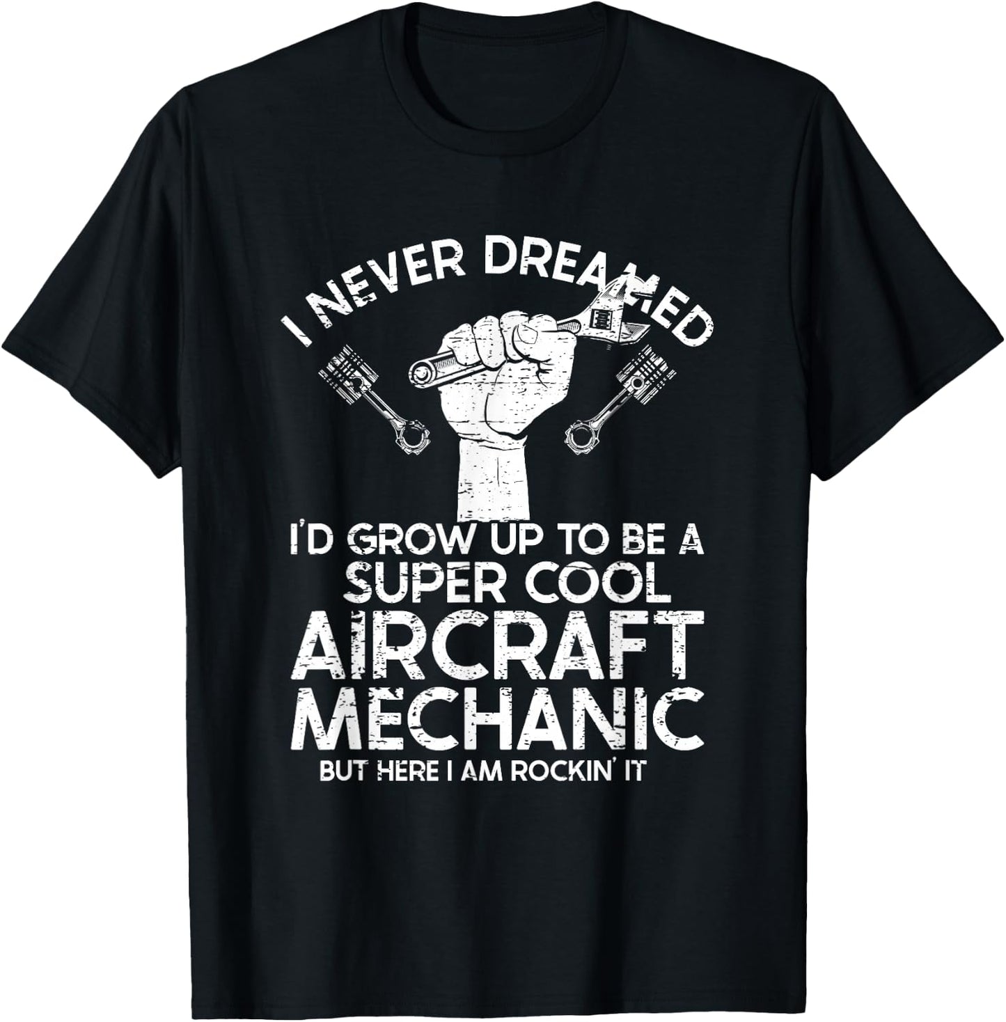 Airplane Mechanic Aircraft Maintenance Pilot Technician T-Shirt - T-Shirt | Black