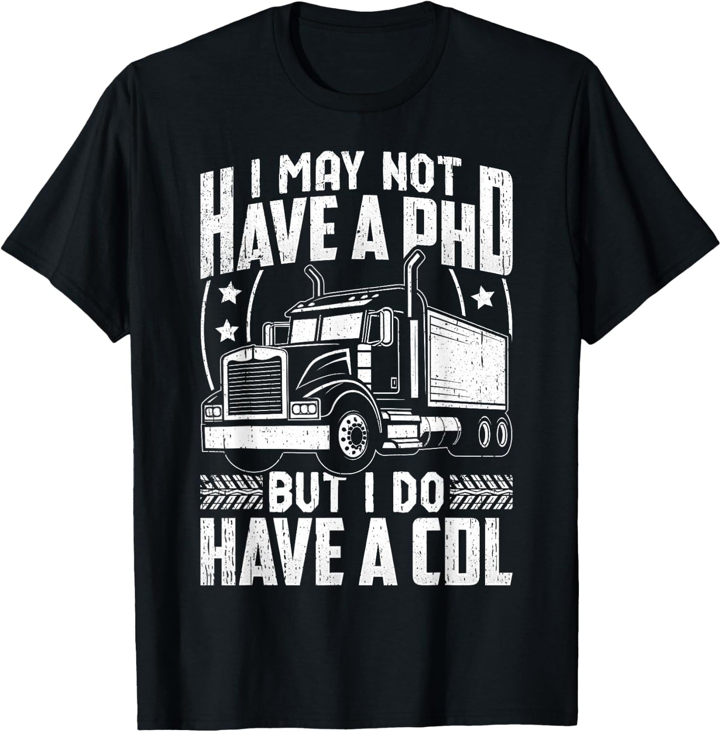 Funny Trucker Shirt Women CDL Truck Driver Trucking T-Shirt - T-Shirt | Black
