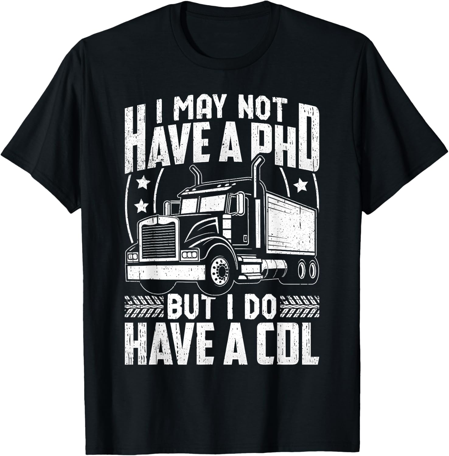 Funny Trucker Shirt Women CDL Truck Driver Trucking T-Shirt - T-Shirt | Black