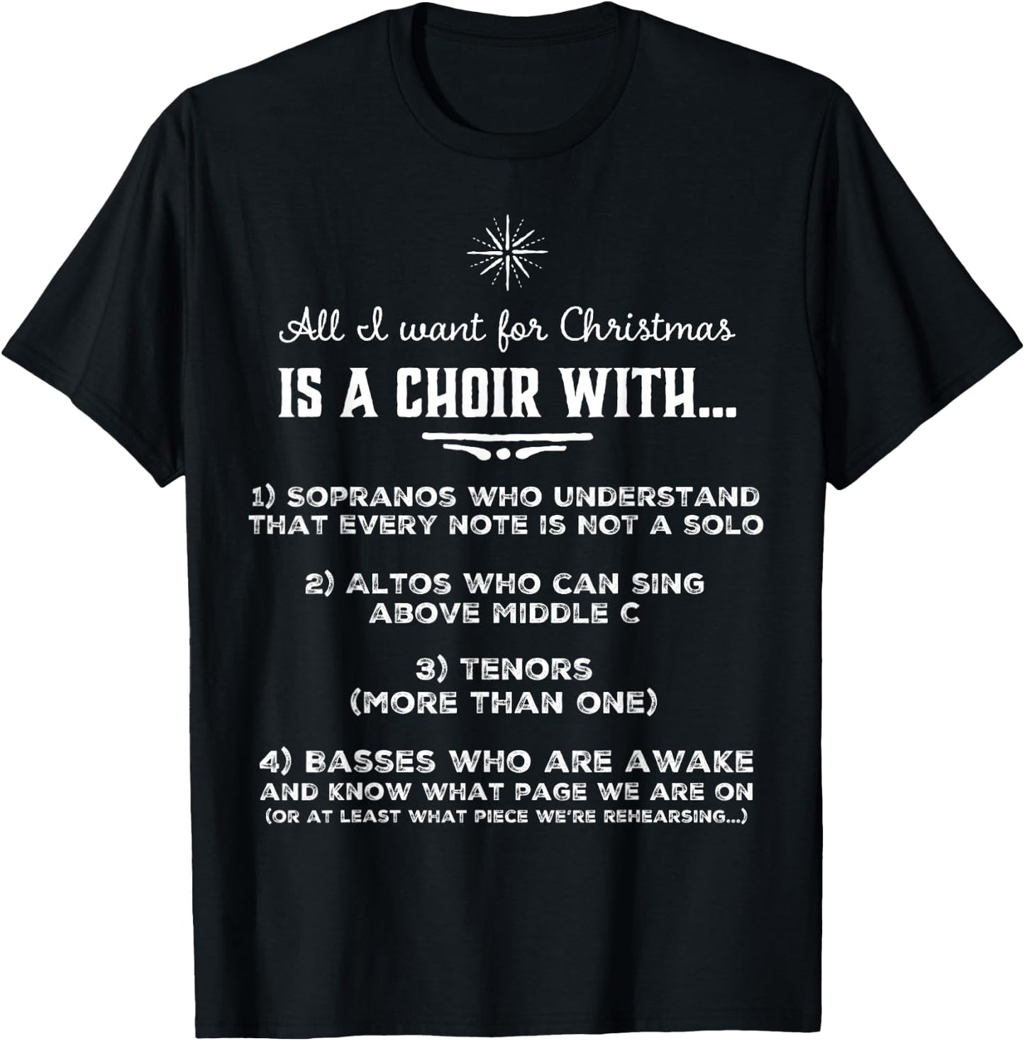 Choir People United Funny Choir Director - Black, Small, , Short Sleeve, Classic Fit, Christmas, Celebration T-Shirt - T-Shirt | Black