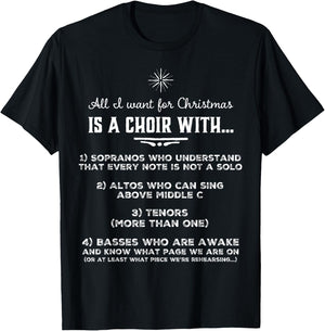 Choir People United Funny Choir Director - Black, Small, , Short Sleeve, Classic Fit, Christmas, Celebration T-Shirt - T-Shirt | Black